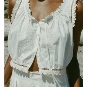 Doen Traveler Top, salt in semi sheer